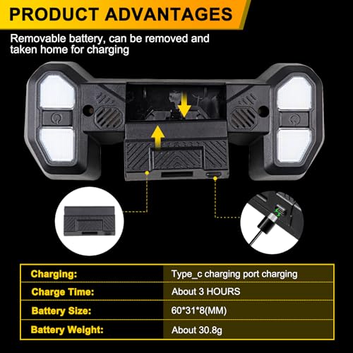 BESTAOO LED Interior Map Lights Front Seat Dome Light Compatible with 2012-2017 Jeep Wrangler JK, Reading Lights for Wrangler Accessories, 5980K White LED Lights - Image 4