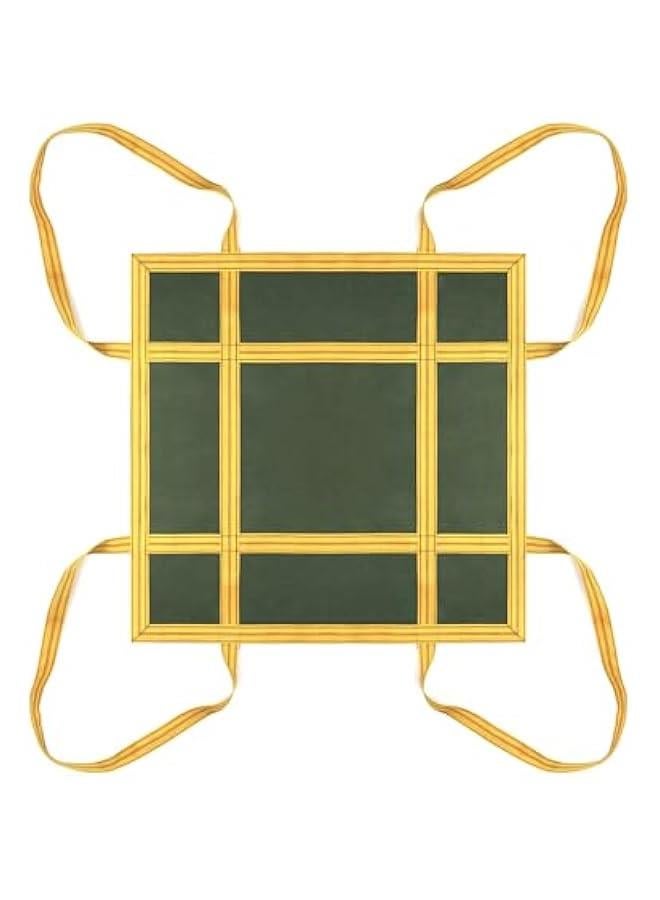 Heavy-Duty Canvas Cargo Lifting Pad Net - 3.28ft x 3.28ft Reinforced Handle Lifting Net for Construction, Logistics, and Transport, 2645lbs Load Capacity, Non-Slip Material