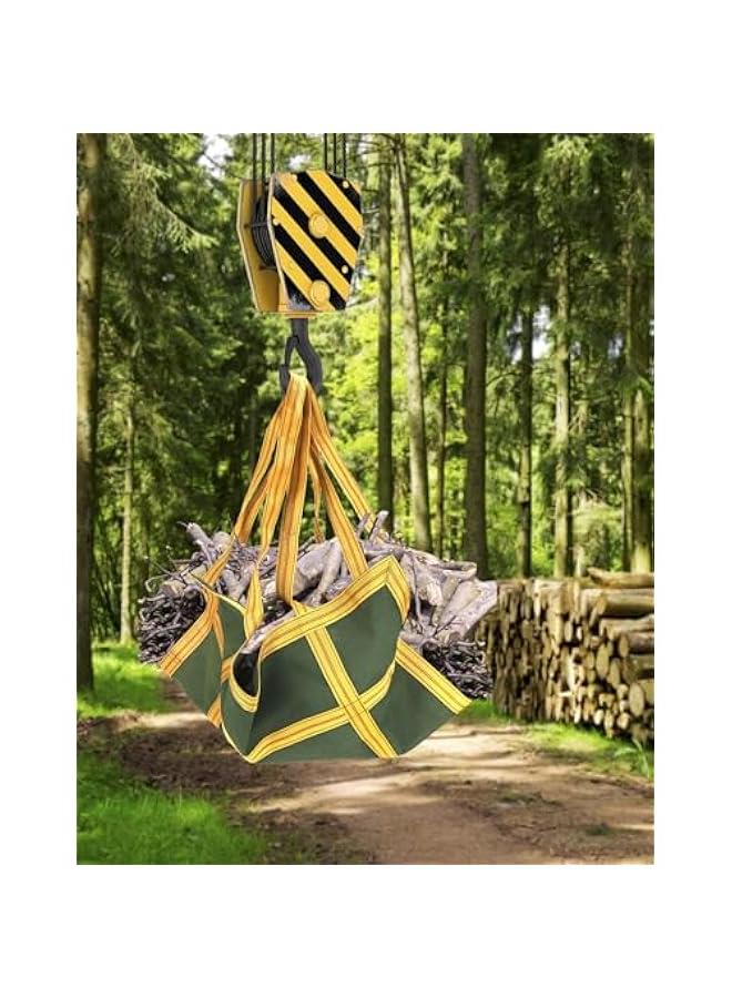 Heavy-Duty Canvas Cargo Lifting Pad Net - 3.28ft x 3.28ft Reinforced Handle Lifting Net for Construction, Logistics, and Transport, 2645lbs Load Capacity, Non-Slip Material