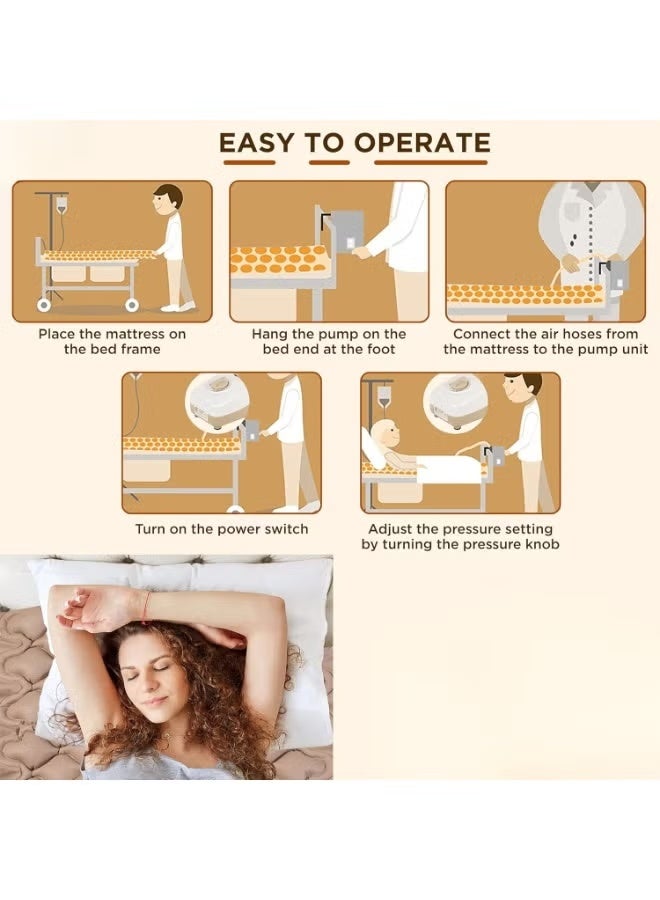 Anti Bed Sore Air Mattress - Pressure Relief Medical Mattress with Pump and Storage Pouch - High-Quality Orthopedic Solution for Home Care - Image 4