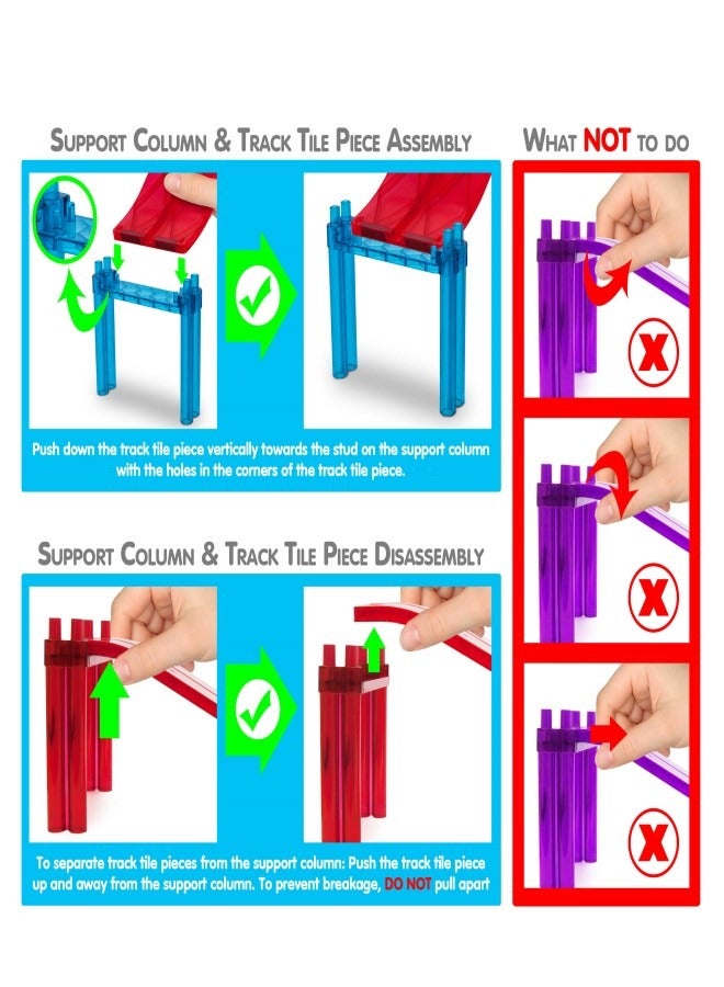 PicassoTiles PICASSO - MAGNETIC RACE CAR TRACK WITH TRUCKS BUILDING SET (30 PC'S) - Image 2