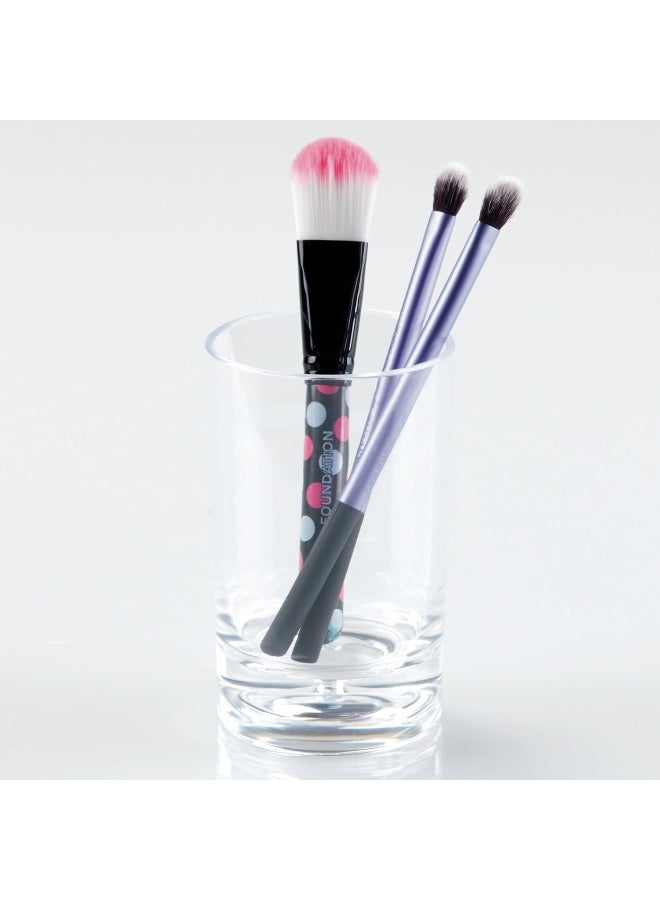 InterDesign iDesign Eva Plastic Tumbler Cup, Holder for Makeup Brushes, Toothbrushes, Glasses, and Brushes on Bathroom, Vanity Countertops, College Dorm, Bedroom Desks, 2.75" x 2.75" x 4.25" - Clear - Image 5