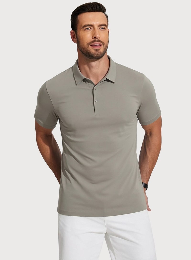 QUASER Polo-Shirt for Men,Regular Fit Quick-Dry Men's T-Shirts Moisture Wicking Comfortable Golf Tops,Tees - Image 2