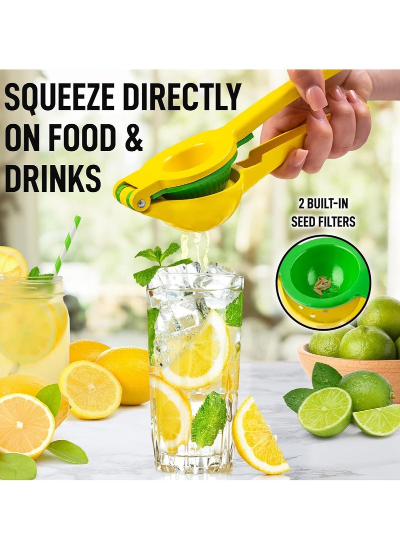 MARK STORE - Lemon Lime Squeezer 2-In-1- Hand Juicer Lemon Squeezer Gets Every Last Drop - Max Extraction Manual Citrus Juicer - Easy-to-Use Lemon Juicer Squeezer Lemon Squeezer Manual, Anti Corrosion, Non Slip and Dishwasher Safe, Faster, More Efficient Juicing - Image 1