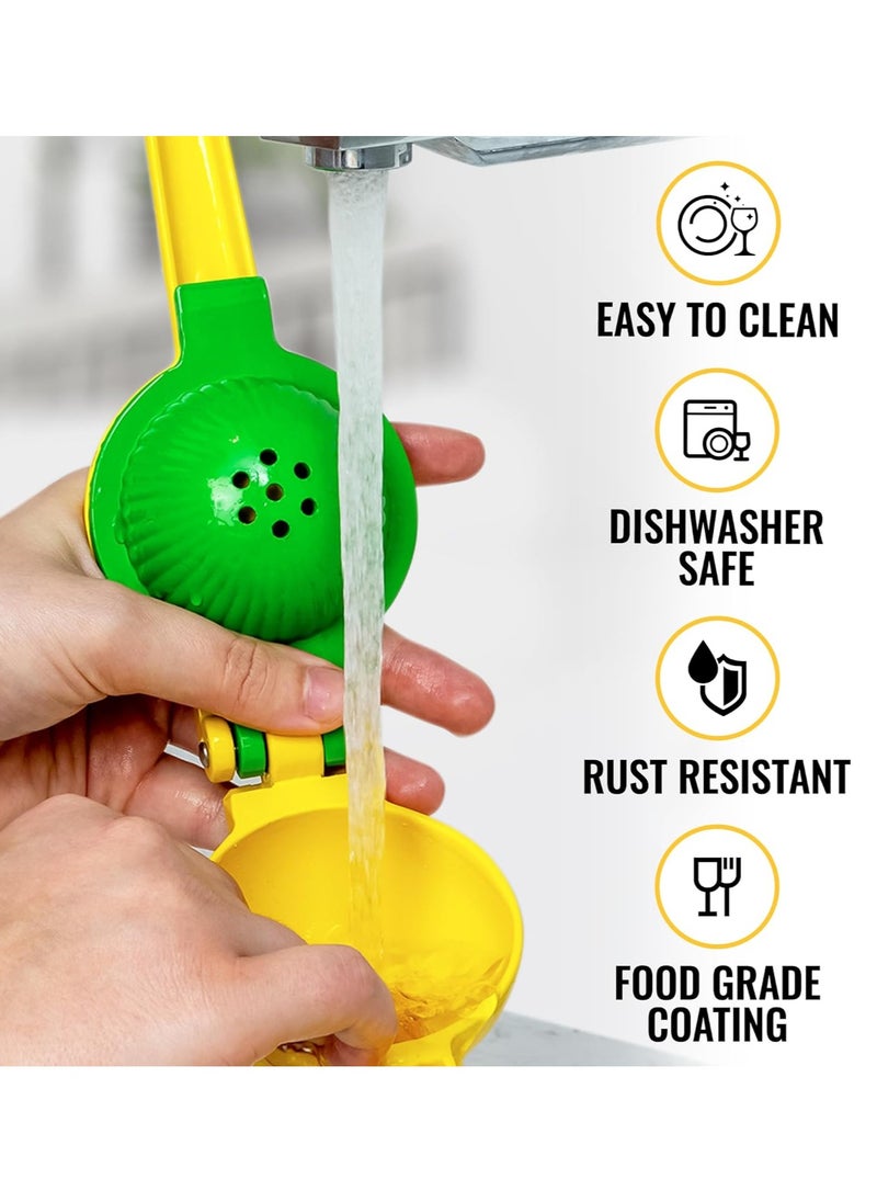MARK STORE - Lemon Lime Squeezer 2-In-1- Hand Juicer Lemon Squeezer Gets Every Last Drop - Max Extraction Manual Citrus Juicer - Easy-to-Use Lemon Juicer Squeezer Lemon Squeezer Manual, Anti Corrosion, Non Slip and Dishwasher Safe, Faster, More Efficient Juicing - Image 1