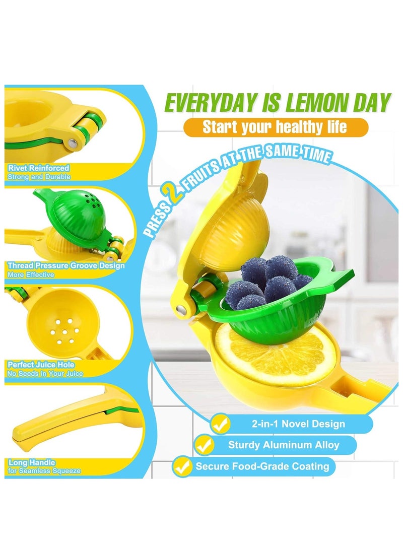 MARK STORE - Lemon Lime Squeezer 2-In-1- Hand Juicer Lemon Squeezer Gets Every Last Drop - Max Extraction Manual Citrus Juicer - Easy-to-Use Lemon Juicer Squeezer Lemon Squeezer Manual, Anti Corrosion, Non Slip and Dishwasher Safe, Faster, More Efficient Juicing - Image 1