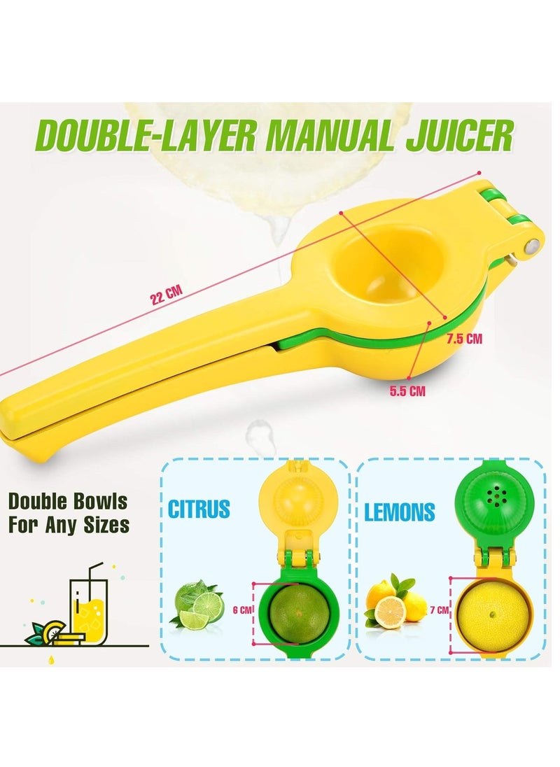 MARK STORE - Lemon Lime Squeezer 2-In-1- Hand Juicer Lemon Squeezer Gets Every Last Drop - Max Extraction Manual Citrus Juicer - Easy-to-Use Lemon Juicer Squeezer Lemon Squeezer Manual, Anti Corrosion, Non Slip and Dishwasher Safe, Faster, More Efficient Juicing - Image 1