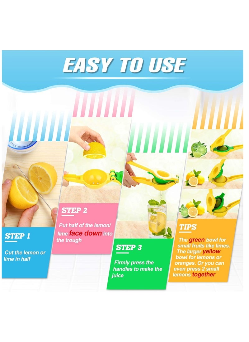 MARK STORE - Lemon Lime Squeezer 2-In-1- Hand Juicer Lemon Squeezer Gets Every Last Drop - Max Extraction Manual Citrus Juicer - Easy-to-Use Lemon Juicer Squeezer Lemon Squeezer Manual, Anti Corrosion, Non Slip and Dishwasher Safe, Faster, More Efficient Juicing - Image 1