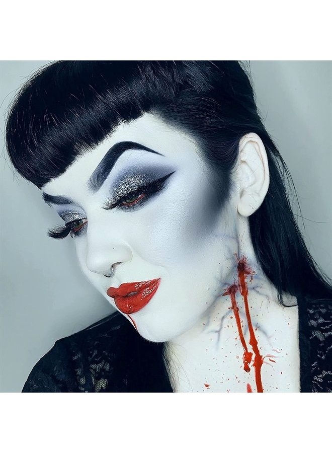 mehron مكياج فانتازيا FX كريم مكياج | مكياج هالوين مائي | طلاء وجه وجسم أبيض ضوء القمر للبالغين 1 أونصة سائلة (30 مل) (أبيض ضوء القمر) - Image 5