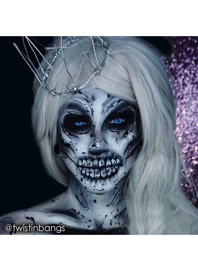 mehron مكياج فانتازيا FX كريم مكياج | مكياج هالوين مائي | طلاء وجه وجسم أبيض ضوء القمر للبالغين 1 أونصة سائلة (30 مل) (أبيض ضوء القمر) - Image 4