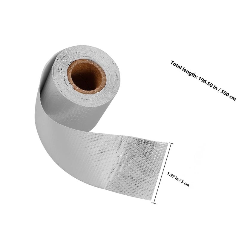 Heavy Duty Aluminum Foil HVAC Tape 2 Inch Wide Heat Resistant Insulation Tape - Image 3