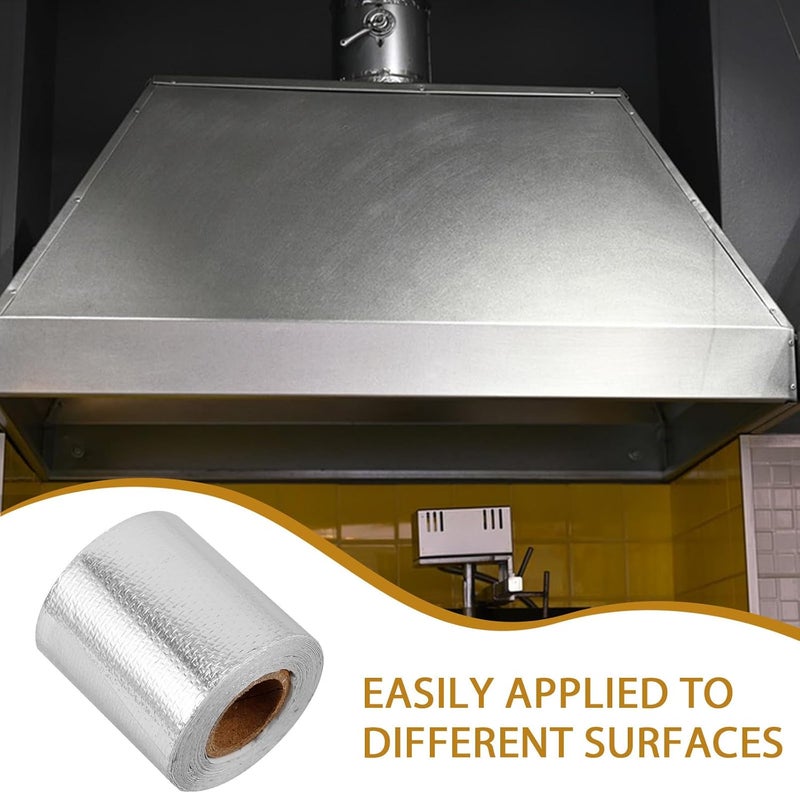 Heavy Duty Aluminum Foil HVAC Tape 2 Inch Wide Heat Resistant Insulation Tape - Image 5