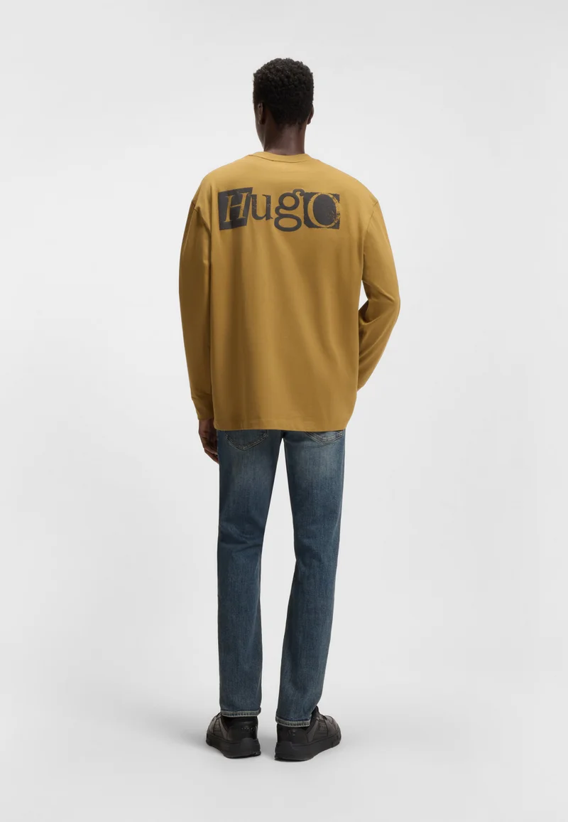 HUGO Extra-slim-fit jeans in dark-blue stretch denim
