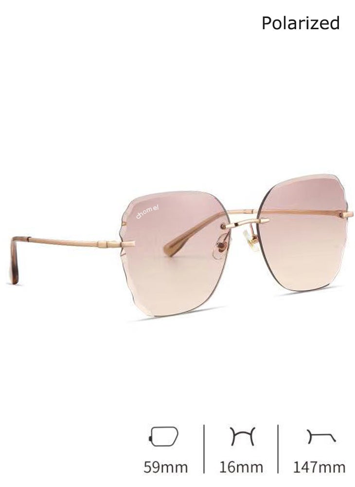 تشوميل نظارات شمسية نسائية أنيقة عالية الدقة بعدسات من النايلون مضادة للأشعة فوق البنفسجية والضوء الأزرق - Image 4