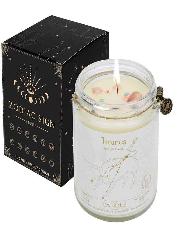 YTENTE Candle, Soy Wax, Scented, Zodiac - Taurus, Birthday Gift for Women - Image 1