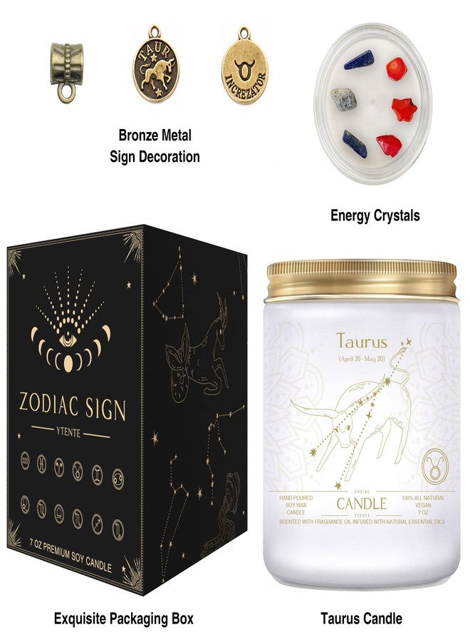 YTENTE Candle, Soy Wax, Scented, Zodiac - Taurus, Birthday Gift for Women - Image 2