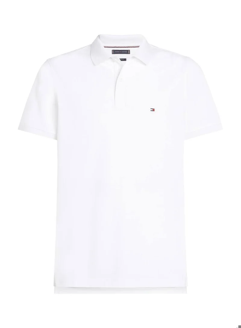 Tommy Hilfiger White Performance Regular Fit Pique Polo Shirt for Men | Best Price UAE