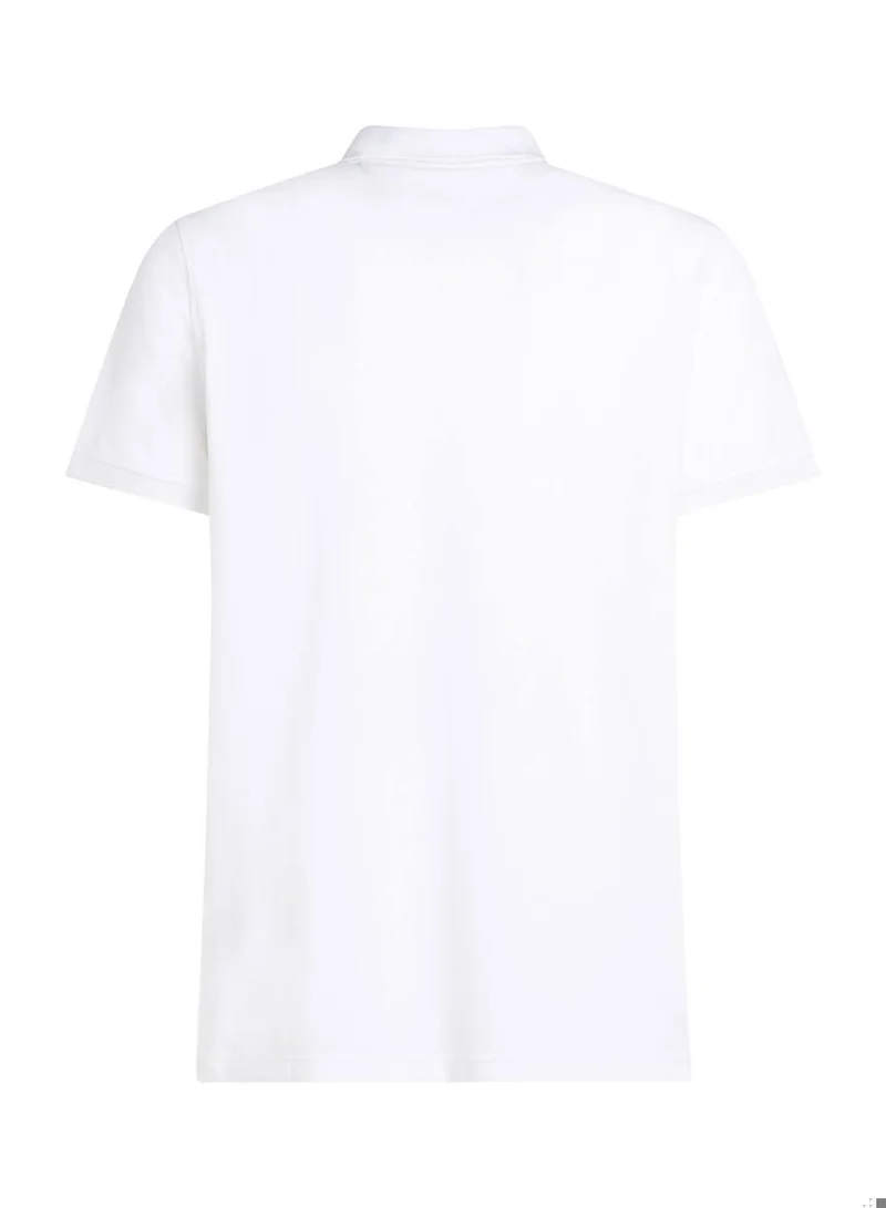 Tommy Hilfiger White Performance Regular Fit Pique Polo Shirt for Men | Best Price UAE