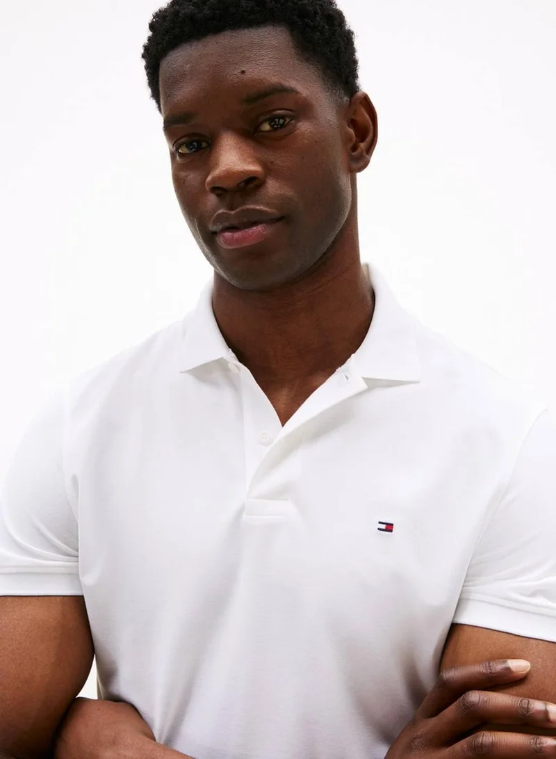 Tommy Hilfiger White Performance Regular Fit Pique Polo Shirt for Men | Best Price UAE