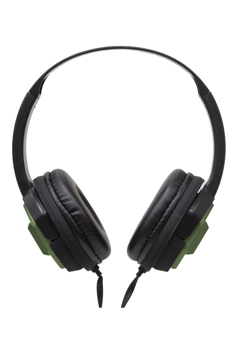 كايان سماعات كايان KN-802 ستيريو هاي فاي مع صوت جهير إضافي - سماعة رأس سلكية فوق الأذن مع موصل 3.5 مم، صوت عالي الدقة، حزام رأس مريح، وتصميم قابل للطي - أسود / أخضر - Image 3