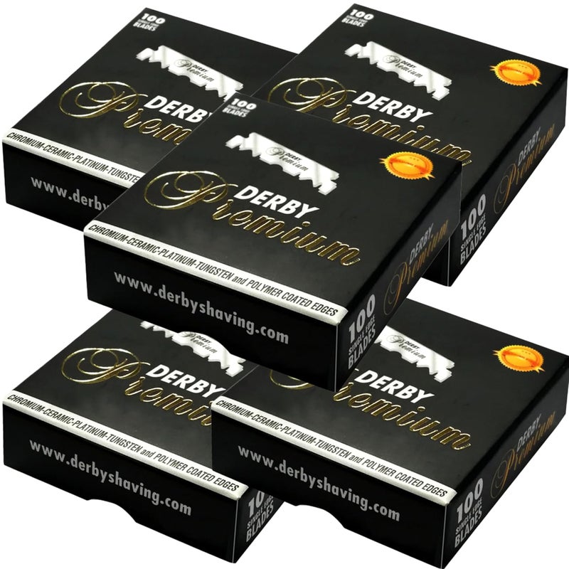 Derby Premium Single Edge Razor Blades for straight razor 500