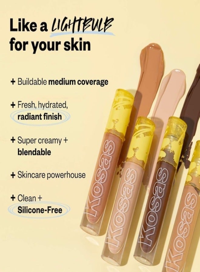 Kosas Mini Revealer Super Creamy + Brightening Concealer with Caffeine & Hyaluronic Acid , Tone 1.5 C - Light with Pink Undertones 2ml