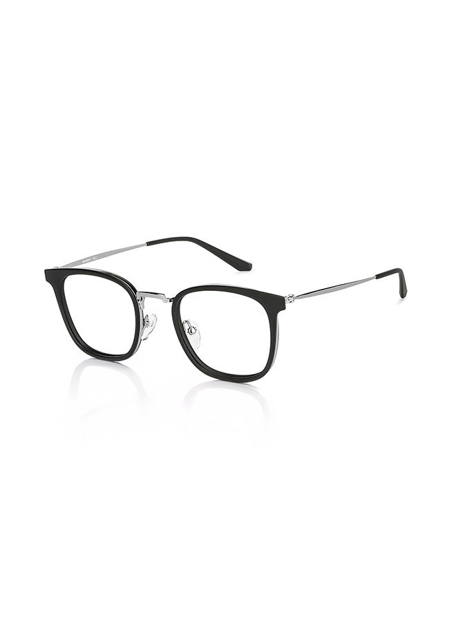 Lenskart Blu Unisex Zero Power Blue Cut & Antiglare Square Shape Computer Eyeglasses LB E13529 - Lens Size: 49mm - Grey - Image 1