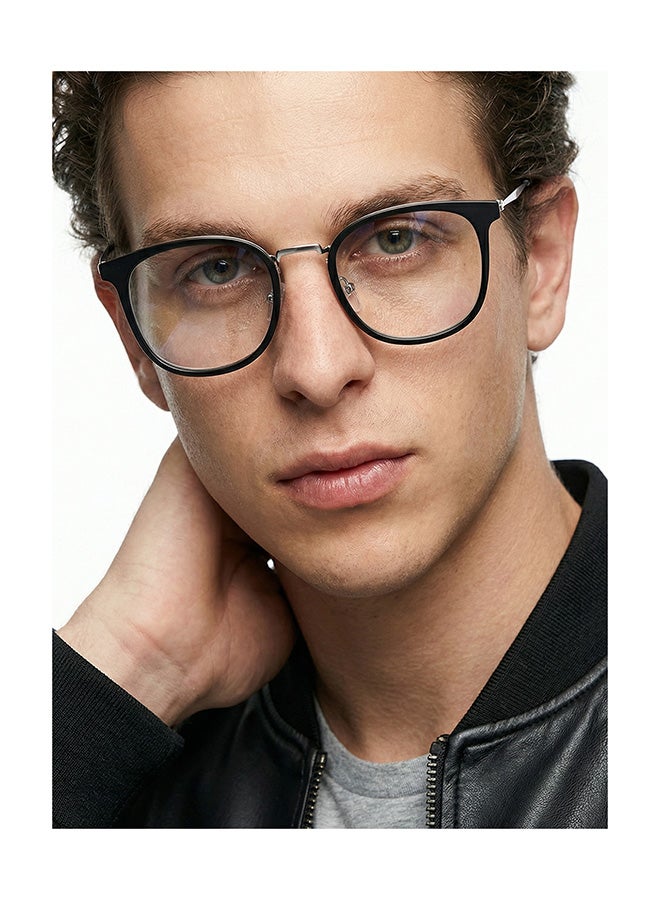 Lenskart Blu Unisex Zero Power Blue Cut & Antiglare Square Shape Computer Eyeglasses LB E13529 - Lens Size: 49mm - Grey - Image 3