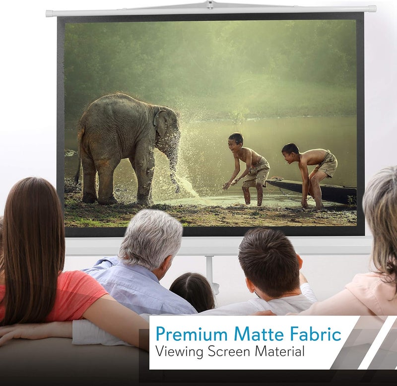 Pyle 50 Inch Portable Projector Screen with Tripod Stand – Lightweight, Durable, Easy Pull Setup Mobile Projection Screen with 4:3 Aspect Ratio, White Matte Fabric for Indoor/Outdoor Use - Image 4