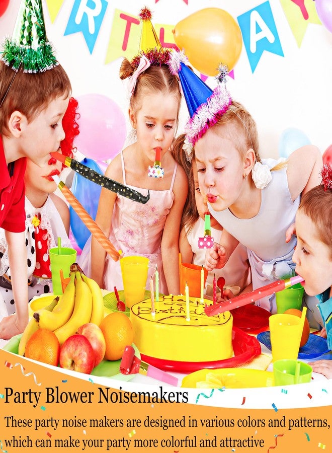 Twavang 24 Pcs Party Blower Colorful Blowouts Noisemakers Birthday Blowouts Whistles for Party Favors(Colorful Paper Roll) - Image 3