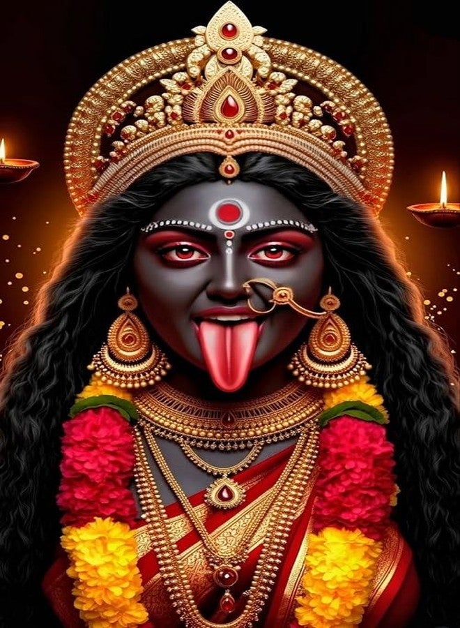 Fliptic Hindu Goddess Maa Durga Maa Kali Photo Poster | Room Decoration | | Unframed : Size “12 X 18 Inches, 300 GSM Paper, Pack of 1 - Image 1