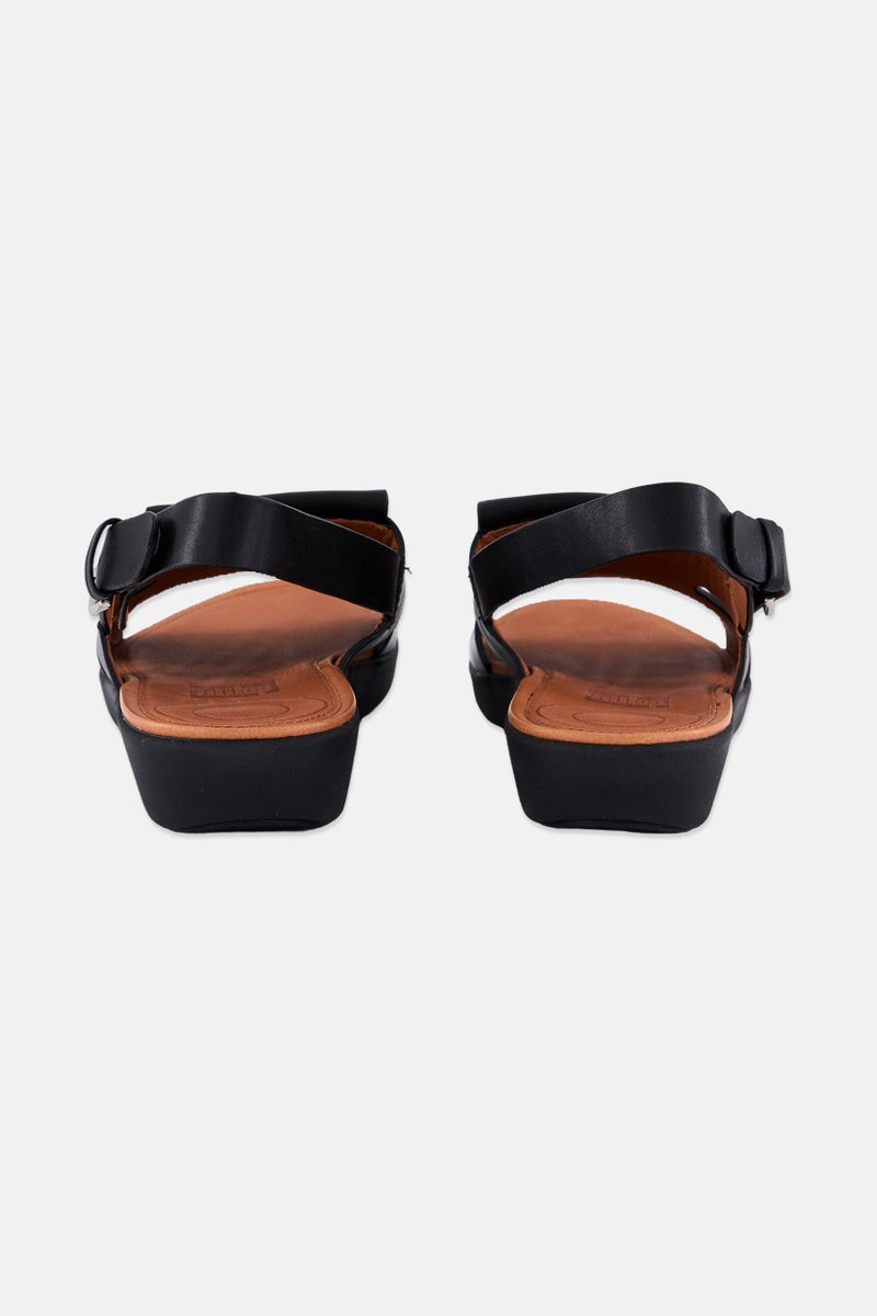 FitFlop Women H-Bar Adjustable Buckle Sandal, Black  - Image 3