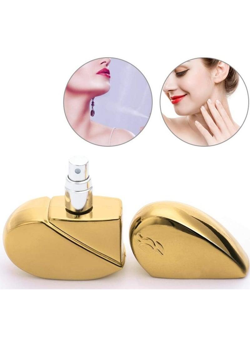 Generic Heart Shaped Perfume Bottles with Spray Refillable Empty Perfume Atomizer for Women, 30ml(Gold) - Image 1