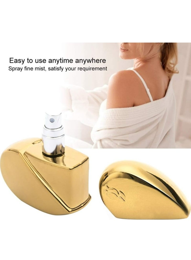 Generic Heart Shaped Perfume Bottles with Spray Refillable Empty Perfume Atomizer for Women, 30ml(Gold) - Image 2