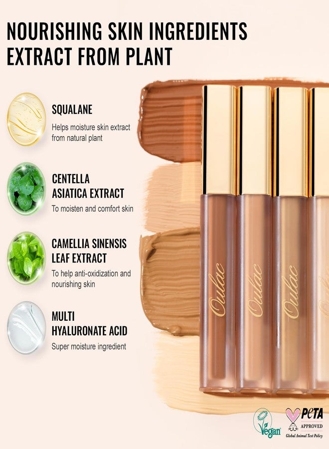Oulac Full Coverage Concealer for Under Eyes - Long Lasting Multipurpose Makeup With Moisturising & Hydrating Formula, Shade: W8 Toffee 3.8 ml - Image 3