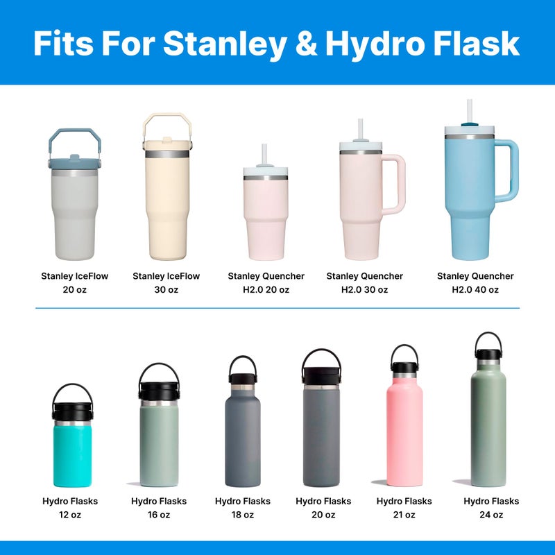 Bluwing Protective Silicone Boot For Stanley Tumbler 20-40Oz  Silicone Sleeve Fits Hydroflask 12-24Oz  Anti-Slip Bottom Protective Cover Sleeve(Rose Pink) - Image 2