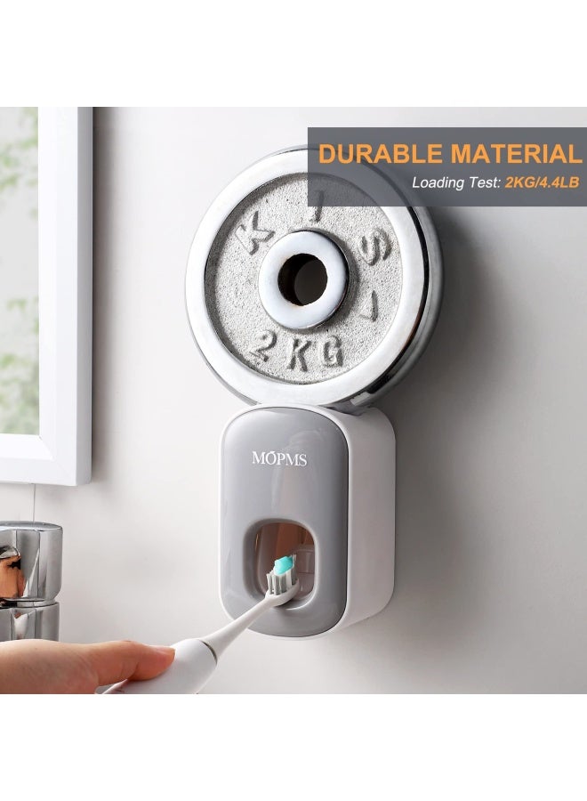 MOPMS Toothpaste Dispenser Wall Mounted for Bathroom Automatic Toothpaste Squeezer for Kids and Adult Grey1Pcs - Image 3