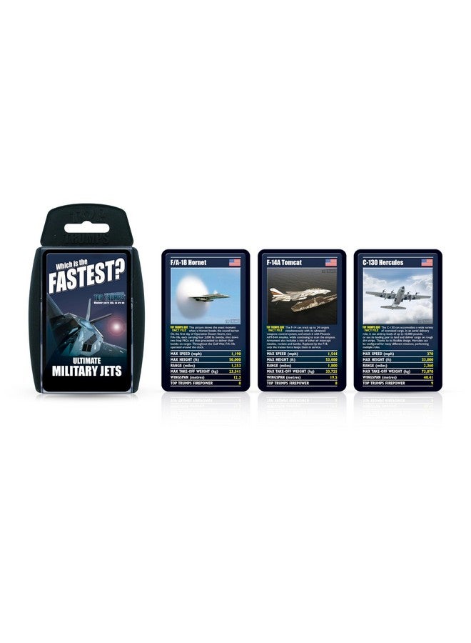 Top Trumps Top Trumps Card Game Ultimate Military Jets - Family Games for Kids and Adults - Learning Games - Kids Card Games for 2 Players and More - Kid War Games - Card Wars - for 6 Plus Kids - Image 1