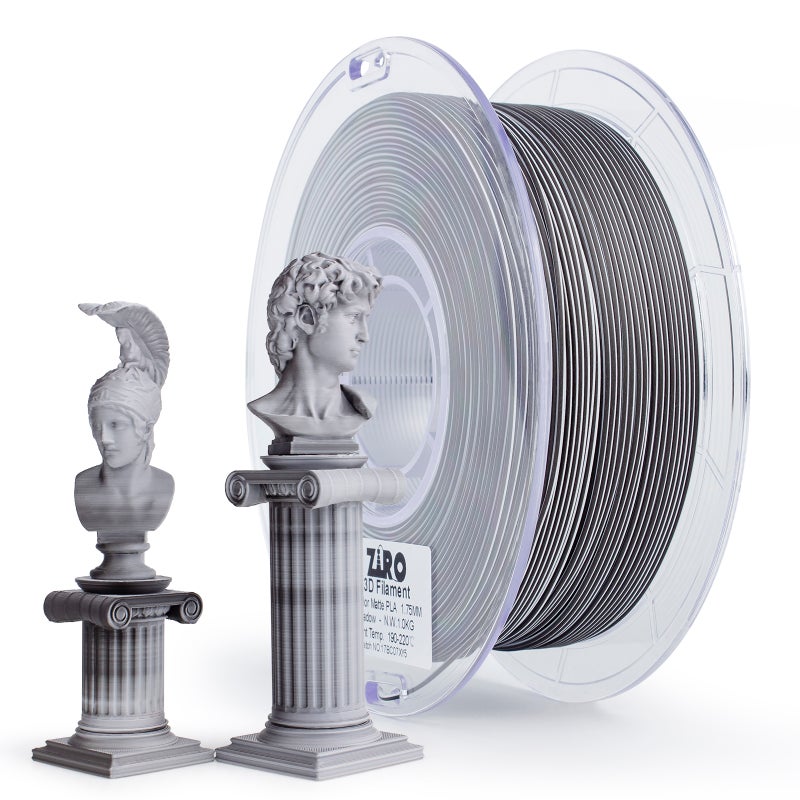 ZIRO SHADOW Tri-color Matte PLA Filament 1.75mm 1kg/2.2lb Spool, - Image 1