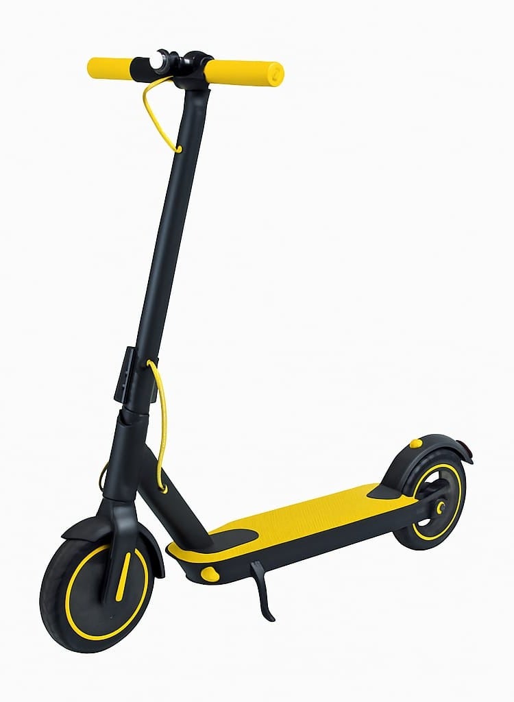 Generic Basic Electric Scooter – 250W Motor, Foldable, No Suspension, Solid Tires, Black & Yellow  - Image 1
