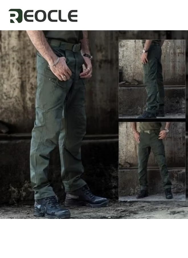 ريوكل سراويل تكتيكية رجالية تكتيكية متينة بنطلون عمل متين مقاوم للماء بنطلون تكتيكي كاجوال مقاوم للماء في أربعة مواسم للمشي لمسافات طويلة والتسلق أزرق - Image 4