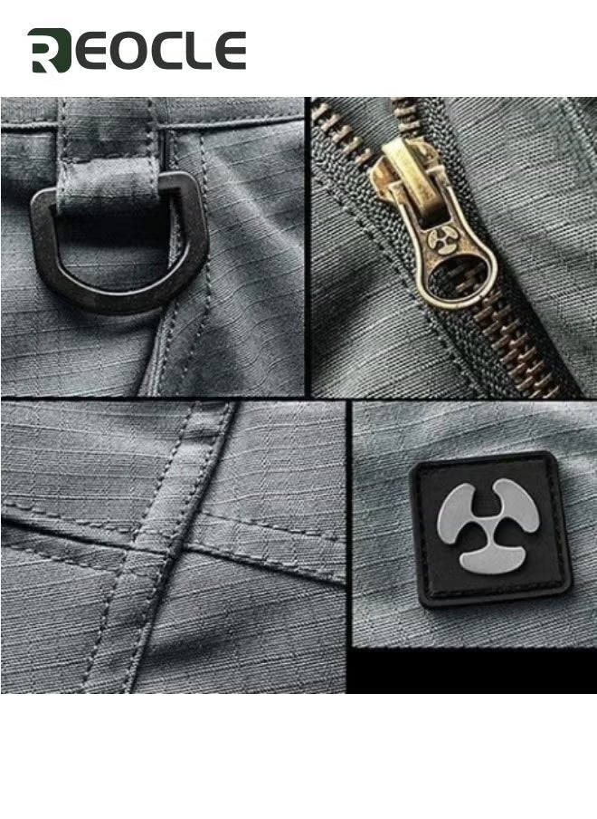 ريوكل سراويل تكتيكية رجالية تكتيكية متينة بنطلون عمل متين مقاوم للماء بنطلون تكتيكي كاجوال مقاوم للماء في أربعة مواسم للمشي لمسافات طويلة والتسلق أزرق - Image 5