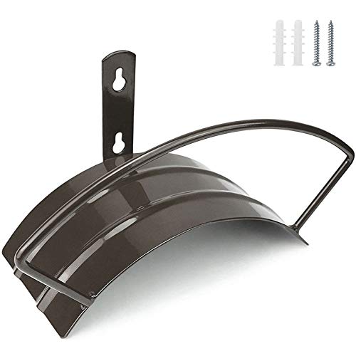 Eastrans Wall Mounted Garden Hose Holder Hold 125ft 3/4" Hose, Durable and Heavy Duty Rust-Free Hose Hanger for Water Hose, Keep Your Backyard Neat and Clean,Brown - Image 1