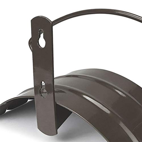 Eastrans Wall Mounted Garden Hose Holder Hold 125ft 3/4" Hose, Durable and Heavy Duty Rust-Free Hose Hanger for Water Hose, Keep Your Backyard Neat and Clean,Brown - Image 3