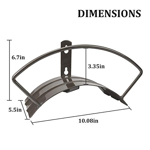 Eastrans Wall Mounted Garden Hose Holder Hold 125ft 3/4" Hose, Durable and Heavy Duty Rust-Free Hose Hanger for Water Hose, Keep Your Backyard Neat and Clean,Brown - Image 2