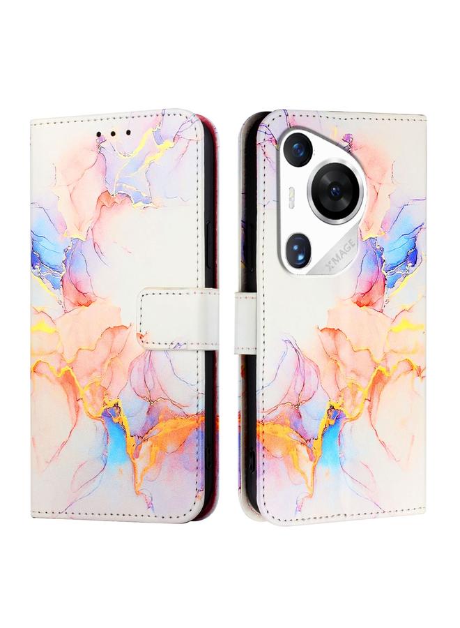 Zaboon Case For Huawei Pura 70 Pro / 70 Pro+ PT003 Marble Pattern Flip Leather Phone Case - Image 2
