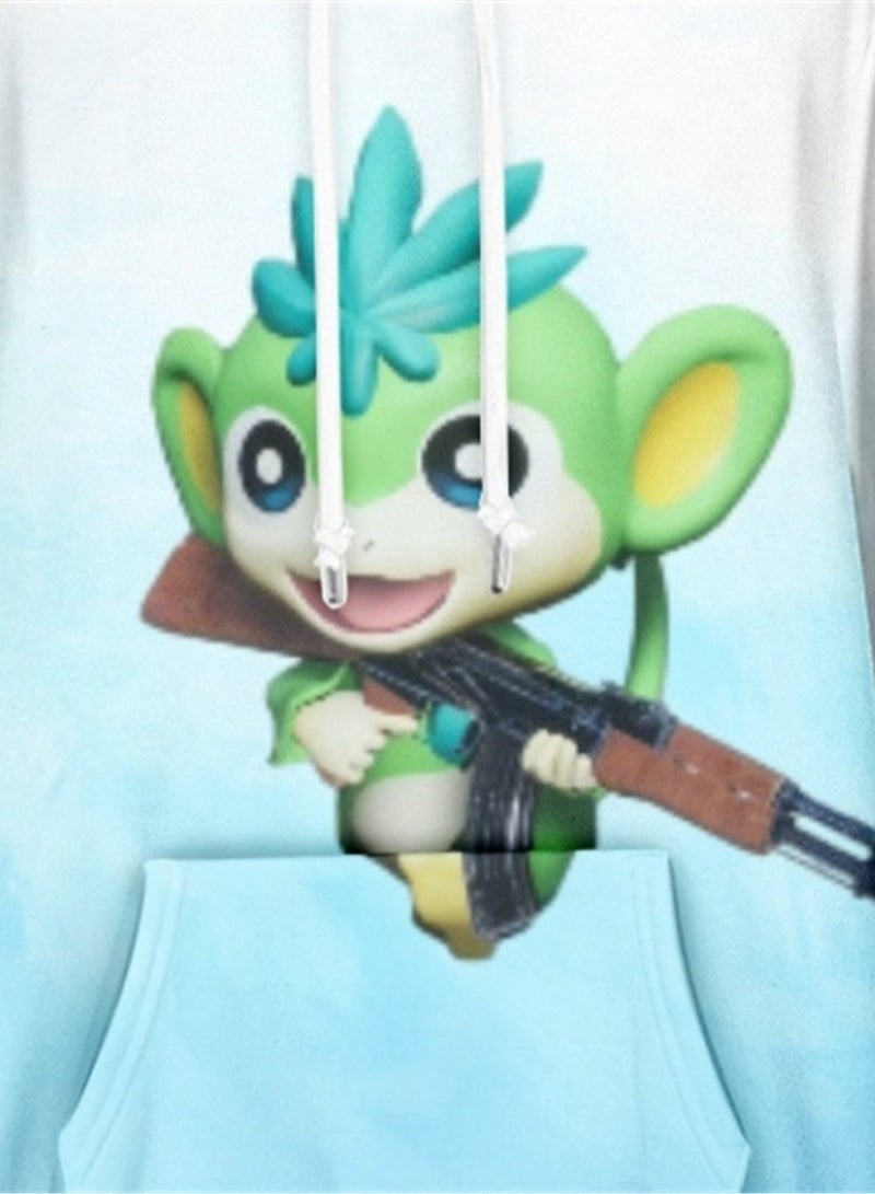 Palworld Phantom Beast Palu Animation Printed Hooded Sweatshirt for Adults and Children - Image 3