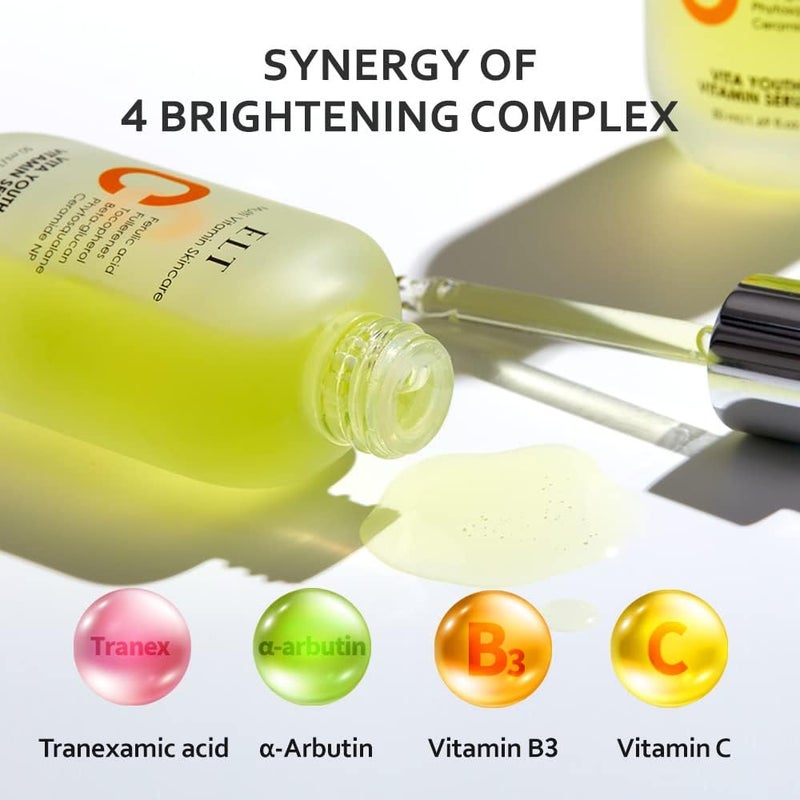 ELT Vita Youth Vitamin C Face Serum 1.69fl.oz.(50ml) -Korean Ferulic Acid, Beta-Glucan - Skin Brightening, Anti-Aging, Dark Spot Remover - K-Beauty Skincare (Pack of 1) - Image 5