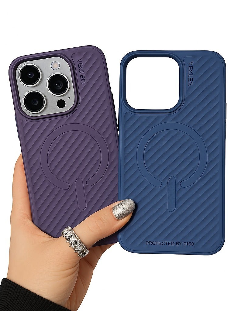 Yezler iPhone 13 Pro Max Compatible Shockproof Case Premium Silicone Protection Anti Scratch Cover with Soft Touch Back Slim Lightweight Design Built in SIM Ejector Slot Wireless Charging Support Durable Stylish- Purple - Image 5