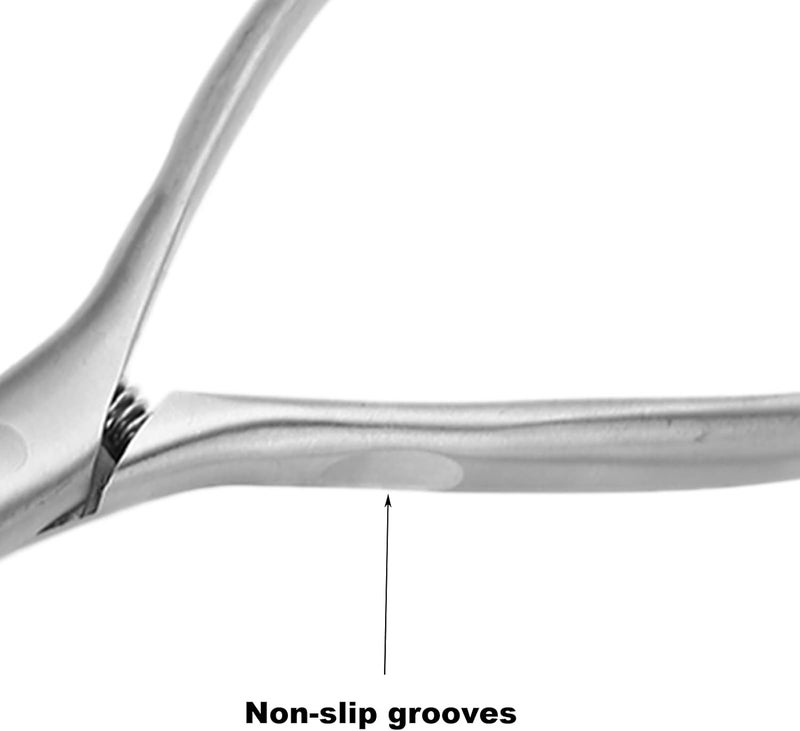 Cuticle Trimmer Nipper Toe Nail Clipper, Stainless Steel Pedicure Tool for Ingrown Toenail, Curved Eagle Beak with Angled Tips for Cuticle and Dead Skin Removal (Silver) - Image 2